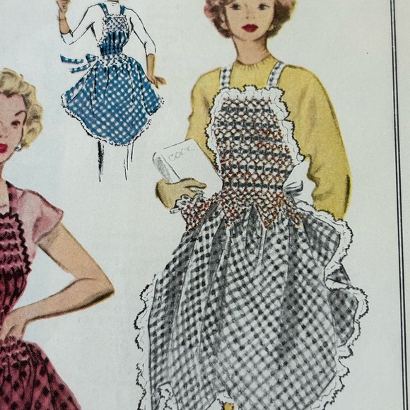 4/$50 McCall's 1711 Printed Apron sew Pattern 1952 🪡 - Picture 3 of 7